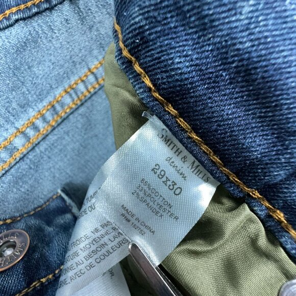 Smith & Mills Slim Straight Jeans Denim Tailored Fit Womens Blue Size 29 - Picture 5 of 10